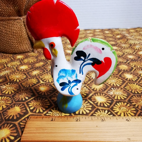 Vintage Portugese Pottery Rooster Figure - Picture 11 of 11